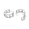 Rack Plating Hollow Heart Brass Hoop Earrings EJEW-S241-16P-2