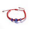 Adjustable Nylon Thread Braided Bead Bracelets BJEW-JB04459-02-1