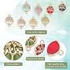28pcs 7 colors Glass Connector Charms GLAA-PH0002-56P-4