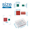 272Pcs 2 Style Square Transparent Glass Cabochons GLAA-EL0001-01C-3