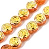 Electroplate Baking Paint Transparent Glass Beads Strands GL-CBA2ED2-05B-1