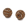 Stripe Pattern Polymer Clay Rhinestone Beads CLAY-NH0001-01F-1