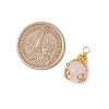 Natural Rose Quartz Pendants PALLOY-JF03396-01-2
