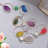 Iron & Brass & Crystal Glass Sun Catcher Pendants HJEW-K049-07-2