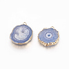 Natural Dyed Quartz Pendants G-P399-B08-2