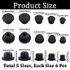 30Pcs 5 Styles Silicone Hole Plugs AJEW-GF0011-63F-2