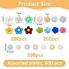 600Pcs 3 Styles Opaque Resin Cabochons CRES-FH0001-22-2