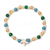 Synthetic Turquoise Beads Stretch Bracelets BJEW-JB11513-02-2