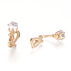 Brass Clip-on Earring Findings LS-X-KK-L198-011G-2