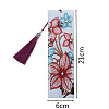 Flower Pattern DIY Diamond Painting Bookmark with Tassel Pendants Kits PW-WG7B1C1-01-2