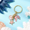 3Pcs Alloy Enamel Keychain KEYC-JKC01021-4