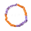 Dyed Natural Freshwater Shell Beads Stretch Bracelets for Men Women BJEW-JB12477-04-2