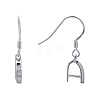 Anti-Tarnish Rhodium Plated 925 Sterling Silver Earring Hooks STER-I009-07P-2