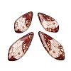 4Pcs Transparent Epoxy Resin Butterfly Wings Pendants RESI-C057-06D-1