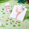 100Pcs 4 Styles Baking Paint Transparent Glass Bead Caps DGLA-TA0001-48-7
