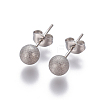 Tarnish Resistant 304 Stainless Steel Ear Studs EJEW-G253-6mm-P-1