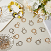 24Pcs 2 Colors Alloy Spring Gate Rings FIND-SC0016-60-3