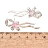 Brass Micro Pave Cubic Zirconia Stud Earrings for Women KK-CBADFF4-05P-2