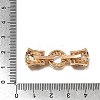 Brass Micro Pave Clear Cubic Zirconia Fold Over Clasps CU-CBA4292-12G-3