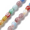 Handmade Millefiori Lampwork Beads Strands LAMP-F035-02-1