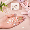 45Pcs 3 Styles 4-Holes Shell Buttons BUTT-TA0001-28-7