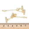 Brass Micro Pave Clear Cubic Zirconia Chain Extender KK-G536-16G-3