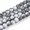 Transparent Baking Paint Glass Beads Strands DGLA-N009-8mm-09-1