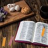 16Pcs 8 Colors Leather Bookmarks AJEW-CP0007-55-5