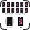 24Pcs 6 Style Printed Opaque Acrylic Pendants SACR-SC0001-13-2