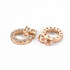 Rack Plating Brass Micro Pave Clear Cubic Zirconia Charms X-KK-T060-14-RS-3