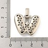 Brass Micro Pave Clear Cubic Zirconia Pendants KK-B099-01P-W-3