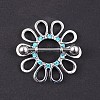 316L Surgical Stainless Steel Aquamarine Rhinestone Nipple Rings FS-WGB766E-12-1