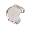 304 Stainless Steel Cuff Ring Components SA-CBA82C8-03D-P-1