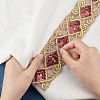 Ethnic Style Embroidery Polycotton Ribbons OCOR-WH0066-34E-6