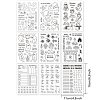 Globleland 9 Sheets 9 Style PVC Plastic Stamps DIY-GL0002-82B-2