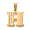 Ion Plating(IP) 304 Stainless Steel Rhinestone Pendants STAS-U035-01G-H-1