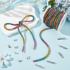 7.1 Yards Glass Rhinestone Synthetic Rubber Round Cord DIY-GF0013-74B-4