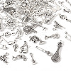 68Pcs 17 Styles Tibetan Style Alloy Pendants FIND-TA0006-19-3