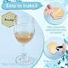 40Pcs Mirror Acrylic Wine Glass Charms AJEW-FG0003-02A-4