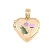 Printed Brass Locket Pendants KK-CBA7D37-0G-1