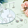 SOFPLATE 120Pcs 304 Stainless Steel Hoop Earrings Findings Kidney Ear Wires STAS-SP0001-32C-P-4