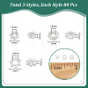 240Pcs 3 Style Rack Plating Zinc Alloy Beads FIND-UN0006-86S-3