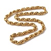 Vacuum Plating 201 Stainless Steel Rope chain Necklaces NJEW-H033-06B-G-1