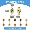 20Pcs 10 Colors 304 Stainless Steel Rhinestone Links/Connectors STAS-YW0010-11-2