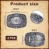 2Pcs Zinc Alloy Smooth Buckles FIND-NB0007-31B-01-2