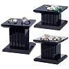 3Pcs 3 Sizes Square Acrylic Jewelry Display Pedestals ODIS-WH0038-170B-1