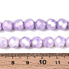 Anti-Tarnish Electroplate Glass Beads Strands X-EGLA-T021-8mm-15-08-4