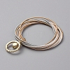 Iron Stretch Chains Multi-strand Bracelet BJEW-WH0023-07-3