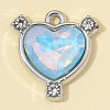 Zinc Alloy with Rhinestone & Glass Charms RB-OY001-85P-02-1