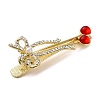 Cherry Golden Alloy Alligator Hair Clips PHAR-K006-04A-G-3